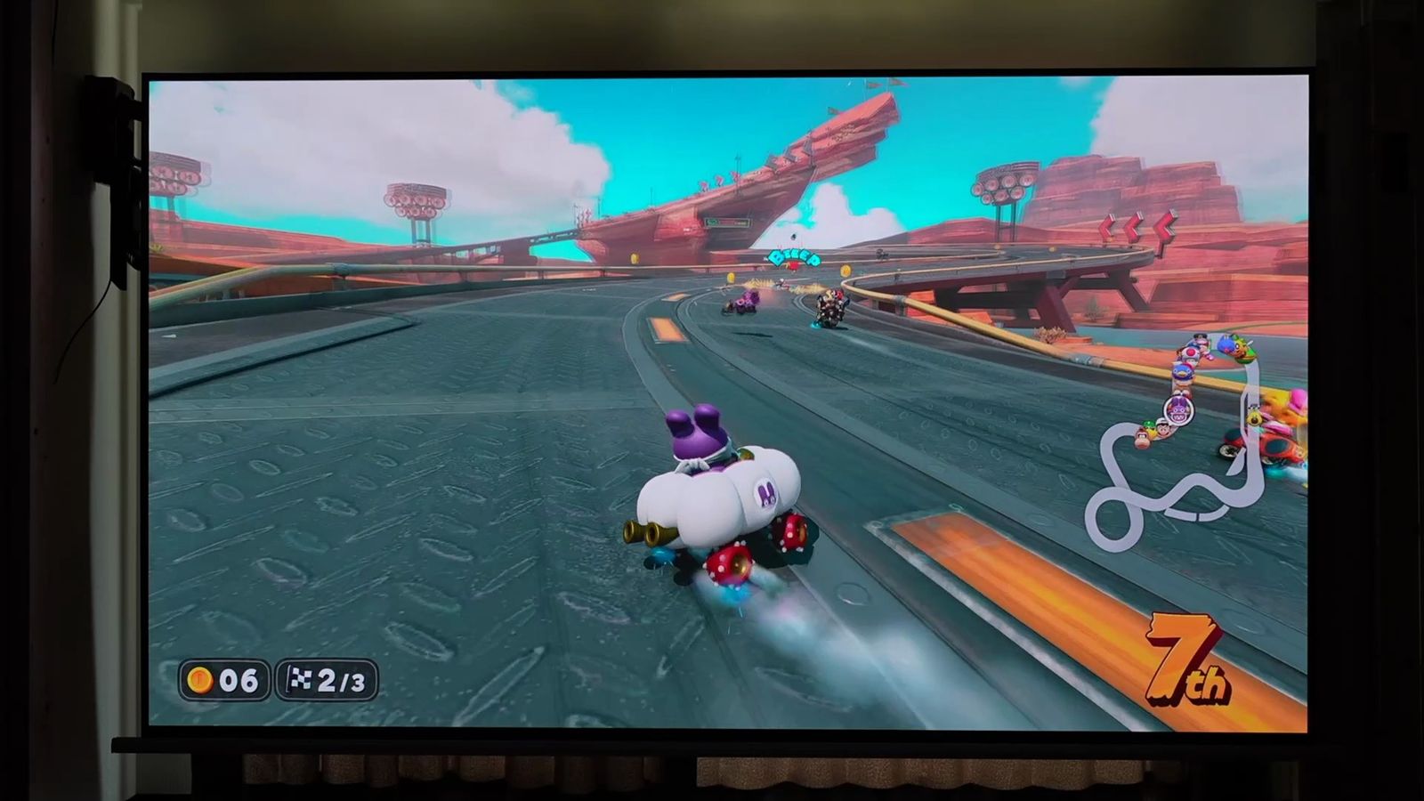 マリオカートのプレイ画面