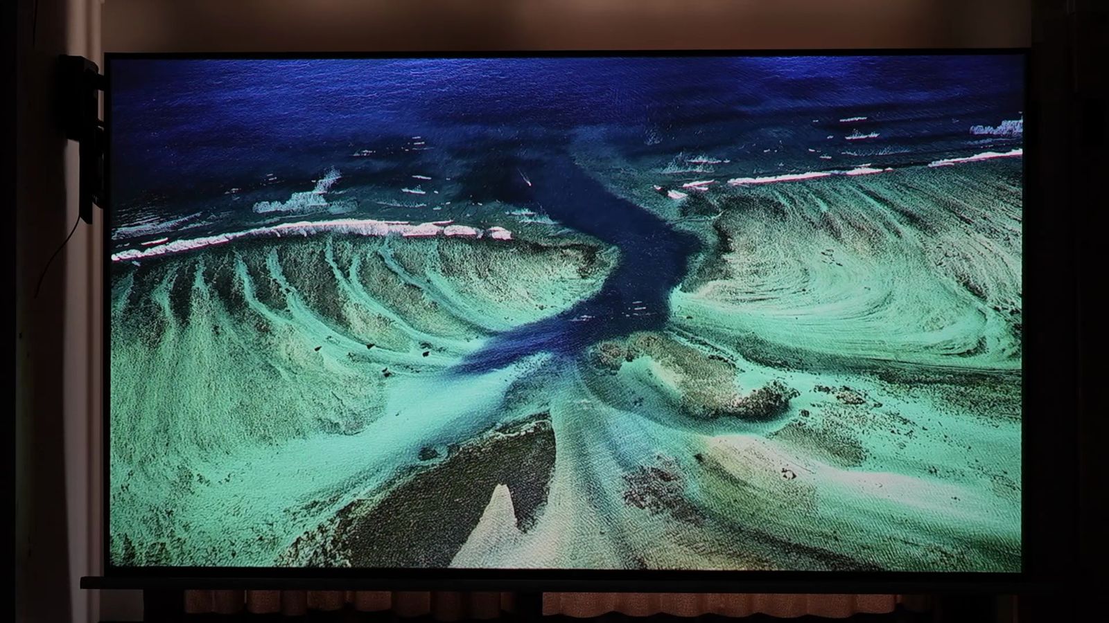 Flip 4Kで投影した風景映像