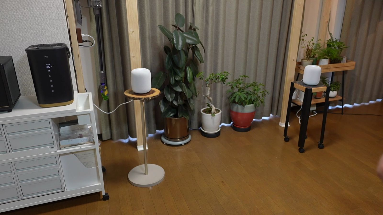 リビングに分散配置したHomePod