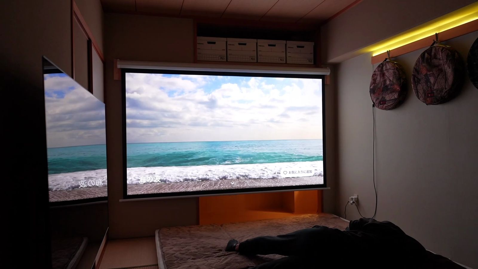 スクリーンに流した海の映像
