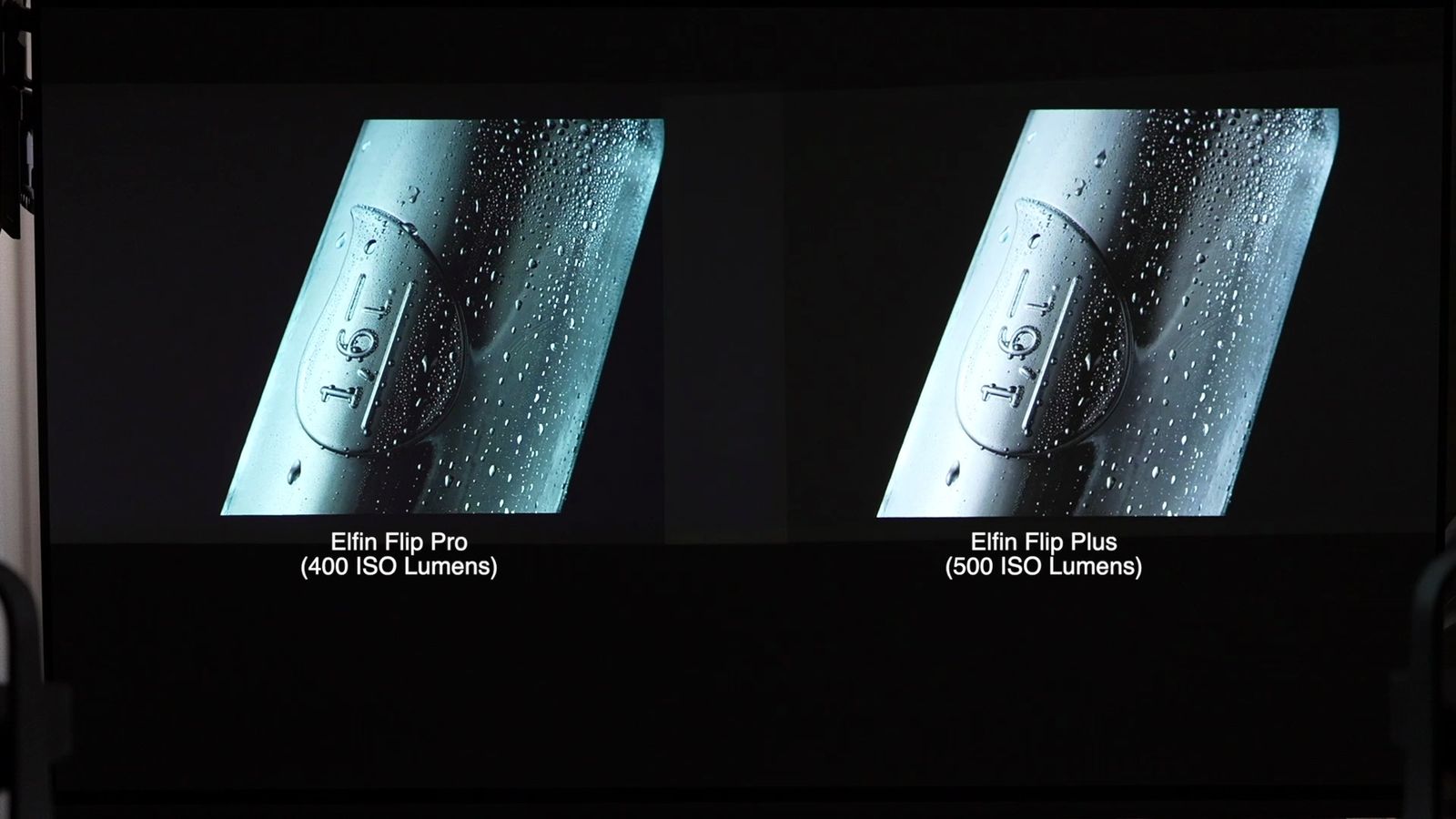 Elfin Flip ProとElfin Flip Plusの投影映像の比較