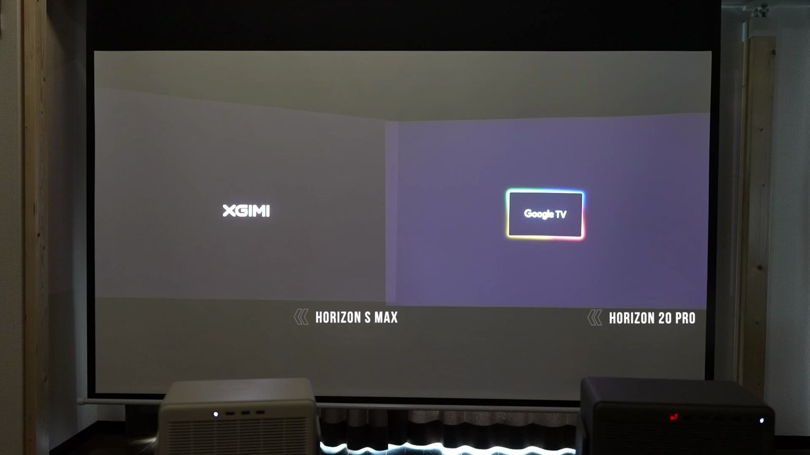 HORIZON S MaxとHORIZON 20 Proの起動画面の比較