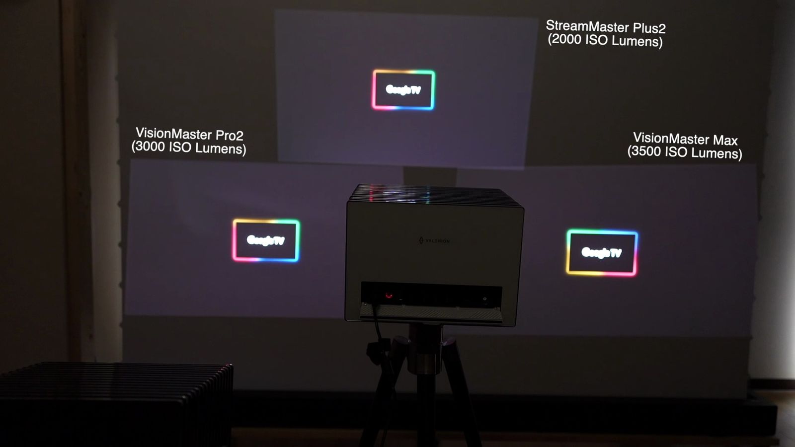 StreamMaster Plus2、VisionMaster Pro2、VisionMaster Maxを同時に起動した投影